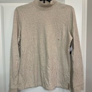 Women's Cream Turtleneck Top